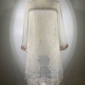 4 Love and Liberty Ophelia Burn Out Silk Velvet Dress S NWT